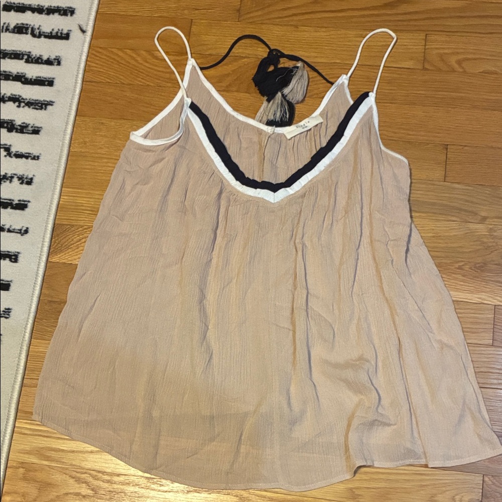 Elodie Tan and Black Camisole Top